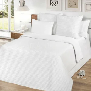Постельное белье белый страйп