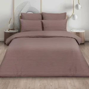 Постельное белье страйп какао