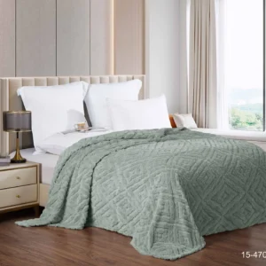 Плед жаккард холодная мята