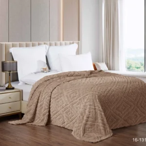 Плед жаккард кофе