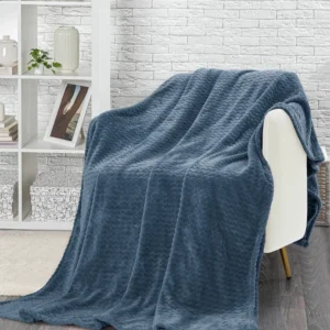 Плед зигзаг лазурь